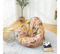 PEIHUODAN Pouf Enfant sans Rembourrage Imprimé Girafe, Idéal pour Salle de Jeux & Chambre d'enfant, Petit Pouf pour Tout-Petits Garçons & Filles (Pattern 4,70x80cm)
