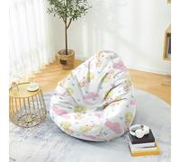 PEIHUODAN Pouf Enfant sans Rembourrage Imprimé Girafe, Idéal pour Salle de Jeux & Chambre d'enfant, Petit Pouf pour Tout-Petits Garçons & Filles (Pattern 5,70x80cm)