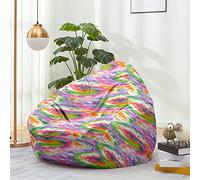 PEIHUODAN Pouf pour Enfants sans Rembourrage, Idéal pour Une Salle De Jeux Vidéo, Petit Pouf pour Tout-Petits, Imprimé Batik, Décoration De Chambre pour Garçons Et Filles (Pattern 4,100x120cm)
