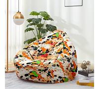 PEIHUODAN Pouf pour Enfants sans Rembourrage, Idéal pour Une Salle De Jeux Vidéo, Petit Pouf pour Tout-Petits, Imprimé Batik, Décoration De Chambre pour Garçons Et Filles (Pattern 1,100x120cm)