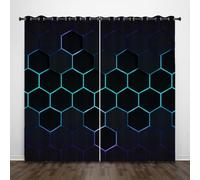PEIHUODAN Rideaux Occultants Gaming pour Chambres Ado Garçon, Imprimés 3D Lavable en Machine, Idéal pour Les Enfants, Les Gamers, dans Leurs Chambres Et Salons (92x214cm (2 Panneaux),Couleur 3)