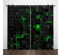 PEIHUODAN Rideaux Occultants Gaming pour Chambres Ado Garçon, Imprimés 3D Lavable en Machine, Idéal pour Les Enfants, Les Gamers, dans Leurs Chambres Et Salons (92x214cm (2 Panneaux),Couleur 1)