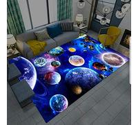 PEIHUODAN Tapis Chambre Ado Garcon Gamer Galaxie Univers Motif, Petit/Grand Tapis Chambre Adolescent Enfant Moderne Tapis Salon Lavable Anti Derapant Tapis D Eveil Poil Court (100x160 cm,Bleu)