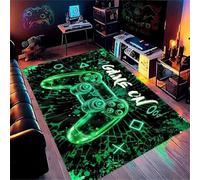 PEIHUODAN Tapis De Game À Effet Visuel 3D, Tapis D'ambiance Gaming Pour Adolescents Et Enfants Dans Salles De Jeux, Carpet Antidérapant Style Manette De Jeu Pour Salon Et Chambre (Couleur 3,120x180cm)