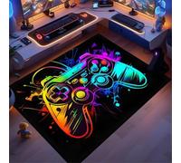 PEIHUODAN Tapis De Gaming, Tapis De Décoration Cool De Style Manette De Jeu Néon À Effet Visuel 3D, Carpet pour Chambre D’Adolescents Et D’Enfants pour Salon, Salle De E-Sports (Couleur 5,120x180cm)