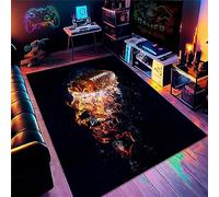 PEIHUODAN Tapis de Jeu 3D Coloré Tapis Aliens Rugby Supercar Illusions d'optique Facile à Nettoyer Antidérapant Chambre Garçon Ado Tapis Cuisine Hall d'entrée Tapis Paillasson (Coloré5,120 * 160cm)