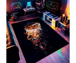 PEIHUODAN Tapis de Jeu 3D Coloré Tapis Aliens Rugby Supercar Illusions d'optique Facile à Nettoyer Antidérapant Chambre Garçon Ado Tapis Cuisine Hall d'entrée Tapis Paillasson (Coloré5,120 * 160cm)