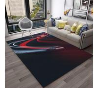 PEIHUODAN Tapis De Jeu Cool Cyber Cars, Tapis Décoratif pour La Salle De Jeu d'un Adolescent, Moderne Néon Carpet pour Voiture Piste pour Salon Et À La Chambre À Coucher (Couleur 5,100x120cm)