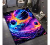 PEIHUODAN Tapis De Jeu en 3D, Style Dessins Animés Et Galaxie, Tapis Décoratif Violet Nuit Étoilée, Game Carpet pour Chambre D'adolescent Et Garçon pour Salon Et Salle De Jeux (Couleur 6,120x180cm)