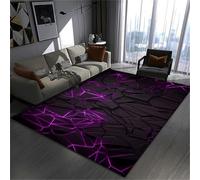 PEIHUODAN Tapis De Sol pour Adolescents Salon pour Enfants - Tapis De Jeu 3D Visual Cool Line Light Style pour Chambre À Coucher, Salle De Jeux Vidéo Jeux, Chambre De Garçon (Colour 5,100x120cm)