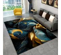 PEIHUODAN Tapis De Zone À Motif Marbre 3D, Tapis De Sol Doux Moderne pour Salon Et Chambre Coucher, Décoration Carpet Marbrés, pour Chevet des Chambres D’Adolescents D’Enfants (Couleur 3,120x180cm)