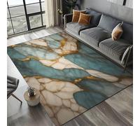 PEIHUODAN Tapis De Zone À Motif Marbre 3D, Tapis De Sol Doux Moderne pour Salon Et Chambre Coucher, Décoration Carpet Marbrés, pour Chevet des Chambres D’Adolescents D’Enfants (Couleur 2,120x160cm)