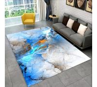 PEIHUODAN Tapis De Zone À Motif Marbre 3D, Tapis De Sol Doux Moderne pour Salon Et Chambre Coucher, Décoration Carpet Marbrés, pour Chevet des Chambres D’Adolescents D’Enfants (Couleur 6,160x200cm)