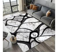 PEIHUODAN Tapis De Zone À Motif Marbre 3D, Tapis De Sol Doux Moderne pour Salon Et Chambre Coucher, Décoration Carpet Marbrés, pour Chevet des Chambres D’Adolescents D’Enfants (Couleur 4,100x150cm)