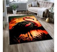 PEIHUODAN Tapis Décoratif 3D Flamingo, Tapis Moderne pour Salon Flamingo, Antidérapant Doux pour Chambres D'adolescents Et d'enfants, Aux Chambres À Coucher Et Salles De Jeux (Couleur 5,160x230cm)