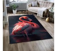 PEIHUODAN Tapis Décoratif 3D Flamingo, Tapis Moderne pour Salon Flamingo, Antidérapant Doux pour Chambres D'adolescents Et d'enfants, Aux Chambres À Coucher Et Salles De Jeux (Couleur 1,140x200cm)