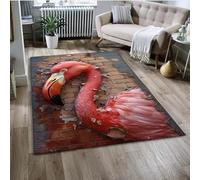 PEIHUODAN Tapis Décoratif 3D Flamingo, Tapis Moderne pour Salon Flamingo, Antidérapant Doux pour Chambres D'adolescents Et d'enfants, Aux Chambres À Coucher Et Salles De Jeux (Couleur 6,160x200cm)