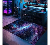 PEIHUODAN Tapis Décoratif Gaming Atmosphere, Mystérieux Galaxie, Ciel Étoilé, Visuel Cool Chambre De Garçon Adolescent Chevet Fußmatte Antidérapante pour Salon Chambre d'enfant (Couleur 6,80x120cm)