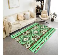 PEIHUODAN Tapis en Cachemire Artificiel, Style Bohème Ethnique Géométriques, Texture Ultra Douce Et Moelleuse - pour Salon, Chambre, Tapis Décoratif Confortable (Multi 2,80x120 cm)