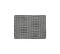 PEIHUODAN Tapis pour Litière De Chat Chat, Double Couche en Nid d'abeille, Matériau Imperméable à L'urine Et l'eau, Contrôle La Dispersion, Moins Déchets, Lavable - Facile Nettoyer (45X60CM,Grey)