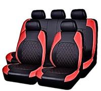 PEIIP Cuir Ensembles De Housses Siège Voiture pour Peugeot 307 CC Coupe Cabrio 2003 2004 2005 2006 2007 2008 Compatible avec Les Housses de siège de Voiture/Rouge