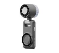 Peiiwdc Ventilateur portable avec support de téléphone, plaque de | Ventilateur portatif à 100 vitesses, semi-conducteur à condensateur de glace, pliable pour bureau de voyage