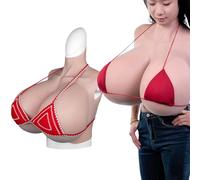 Peikey Faux Seins Silicone, [Version Extra-Large], détail de la Mise à Niveau Poitrine en Silicone Réalistes pour Travesti, Crossdressers, Drag Queens, Cosplay Bonnet S & Bonnet Z