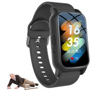 PEIKVOUL Montre Connectée 4G pour Seniors avec GPS, Bouton SOS, Détection de Chute, Appel Vidéo, Zone de Sécurité, Carte Nano SIM Requise, Noire,Noir