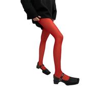 PEILINZE Collant pour femme uni couleur bonbon fin sans couture printemps et semi-opaque coloré élastique bas