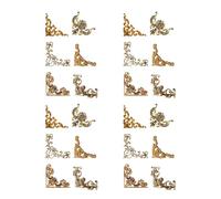 PEILINZE Lot de 24 feuilles d'autocollants d'angle Baroques pour scrapbooking
