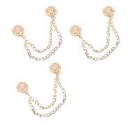 PEILINZE Lot de 3 pinces magnétiques pour vêtements avec chaîne, fleurs, aimants et boucles réglables pour pantalon pour femme