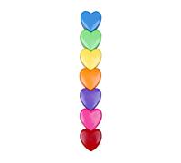 PEILINZE Lot de 7 surligneurs en forme de cœur - Marqueurs de poche empilables et amovibles - Pour anniversaire d'enfant