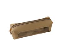 PEILINZE Trousse à crayons en polyuréthane transparent et étanche - Multifonctionnelle - Avec fermeture éclair - Trousse de papeterie de voyage - Sac de rangement pour cosmétiques