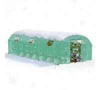 PEILU 18 ㎡ - Protection contre le gel - En acier - 3 x 6 x 2 m - En polyéthylène haute densité - Avec 6 grilles de protection contre les insectes - Pour fenêtre et porte - Serre de jardin - Tente