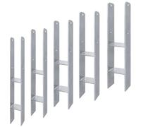 PEILU Lot de 2 supports de poteau en H pour la fixation de poutres en bois - Revêtement en forme de H - Poteaux de clôture en acier - Support en H - Pour abris de voiture, pergola, clôtures et