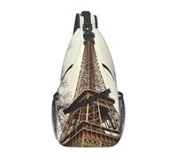 Peindre La Tour Eiffel De Paris Sac À Bandoulière Décontracté Pochette Epaule Pratique Sac Banane Pour Cyclisme Homme Quotidien