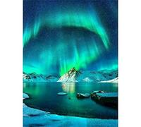 Peindre par Nombre,Kit de par Numero pour Adultes DIY Peinture pour Adultes Enfants Seniors Débutant Peinture avec Pinceaux Acrylique Pigmentée Pigmentée Cadeau Paysage d'aurore 40x50cm avec cadre