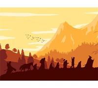 Peindre par Nombre Paysage Du Voyageur,sans Cadre Kit de Peinture par Nombre pour Adultes DIY Paint by Numbers pour Enfants Débutant Peinture avec Pinceaux Acrylique Peinture Décor Cadeau 40x50cm