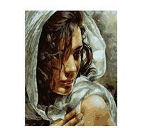 Peindre par Nombre Peinture par numéro Adulte Femme Bricolage Cadeau Non Peint à colorier par numéros Kits de Portrait décoration de la Maison 40x50cm