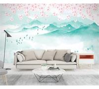 Peint À La Main Fresh Peaks Peach Blossom Pink Papier Peint 3D Installation Facile Intissé Tapisserie Bureau Salon Canapé Chambre Décoration Murale-400cm×280cm
