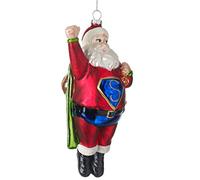 peint à la main verre Noël Décoration Arbre - SUPER PÈRE NOËL (13cm)