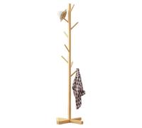 Peint Rack -support multi-crochet en bois, arbre d'entrée moderne | Tour de crochet compact avec base stable pour l'organisation du couloir, rangement pour coin chambre de, es