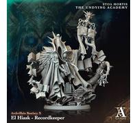 Peinta3D - Figurine en résine à peindre, Univers de Archvillain Games - Archvillain Bestiary Vol. X - El Hiask - Recordkeeper - Dim. 75.06 x 45.21 x 60.23mm+26.04 x 34.58 x 30.22mm - Ech.25mm