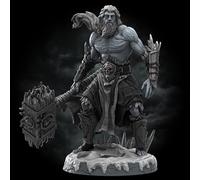 Peinta3D - Impression haute qualité de figurine en résine à peindre, Univers de Stormborg - Frost Giant (4 + 1 base) d'une dimension de 143.43 x 114.82 x 152.69 mm + socle 96.96 x 96.96 x 38.78 mm
