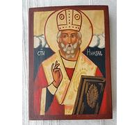 peinte à la main cadeau Icône de Saint Nicolas le Wonderworker