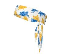 Peintes à la main Bandage athlétique double face avec bandeau de sport imprimé adapté pour le tennis, le ninja, le karaté, la course à pied et le yoga