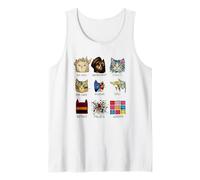 Peintre d'histoire de l'art Vintage à l'aspect Cool Graphique Chat Débardeur