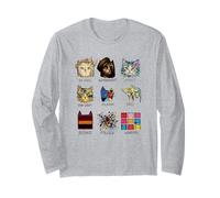 Peintre d'histoire de l'art Vintage à l'aspect Cool Graphique Chat Manche Longue