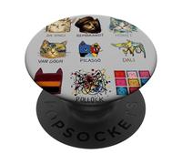 Peintre d'histoire de l'art Vintage à l'aspect Cool Graphique Chat PopSockets PopGrip Adhésif
