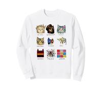 Peintre d'histoire de l'art Vintage à l'aspect Cool Graphique Chat Sweatshirt